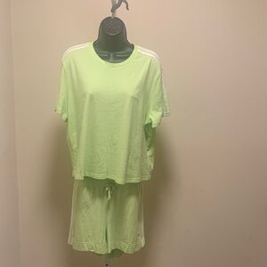 Adidas Lime Green Lounge Set